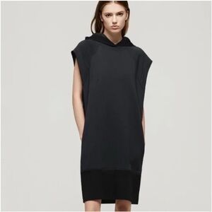 RAG + BONE Roni French Terry Black Sleeveless Hoodie Dress XS